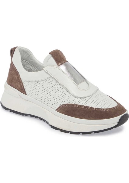 Beyaz Hakiki Deri Kadın Sneaker - K24I1AY67354-A26
