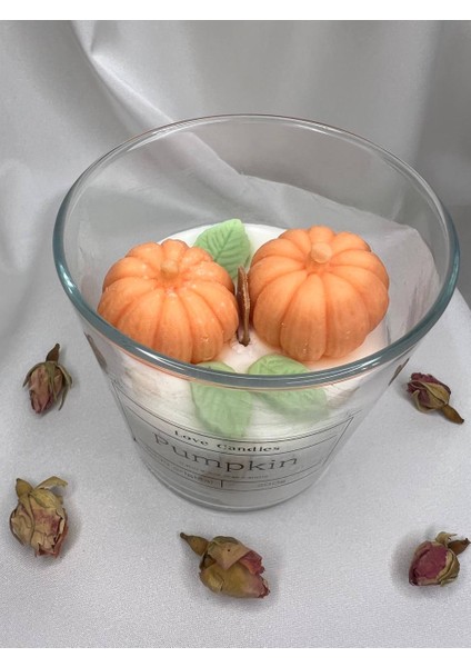 Dekoratif kabak mum, sonbahar dekor mum, turuncu kabak bardak mum indirimleri