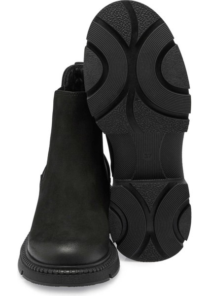 Siyah Hakiki Nubuk Deri Kadın Casual Bot - K24K1BT67509-A64 fırsatları