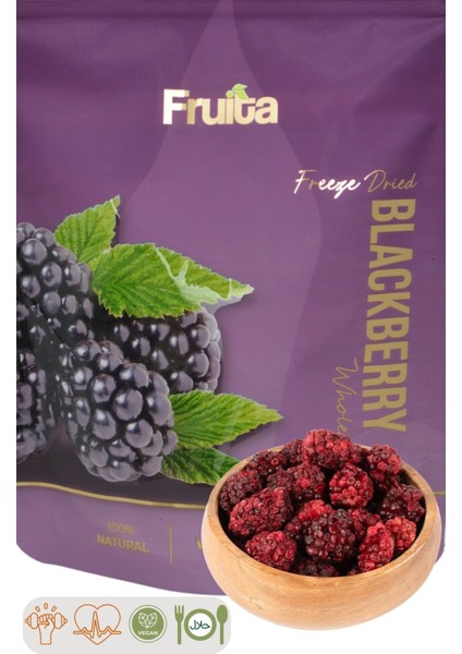 Böğürtlen - Dondurularak Kurutulmuş - Kuru Meyve Cipsi - Freeze Dried Blackberry 20GR