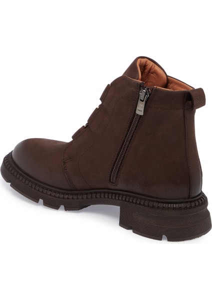 Kahve Hakiki Nubuk Deri Kadın Casual Bot - K24K1BT67511-A39 fiyatları