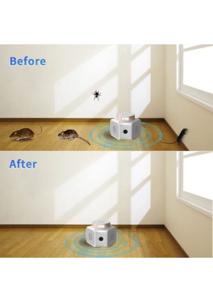 Ultrasonic Avangard Dörtlü Sistem Ultra Güçlü Fare ve Haşere Kovucu Cihaz Şıktasarım