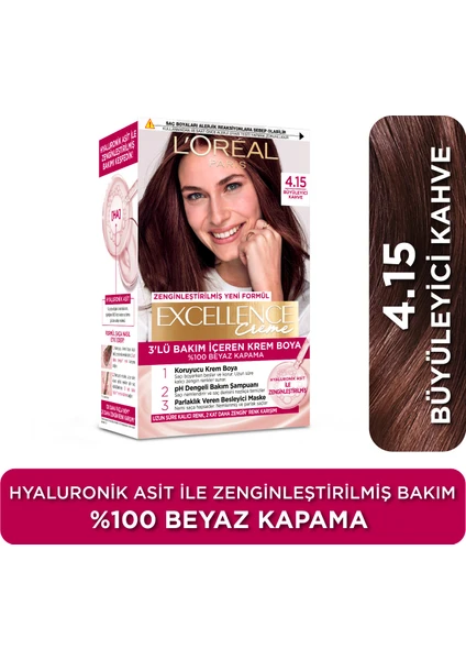 L'Oréal Paris Excellence Creme Saç Boyası - 4.15 Büyüleyici Kahve