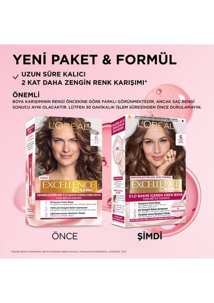 L'Oréal Paris Excellence Creme Saç Boyası - 6 Açık Kahve