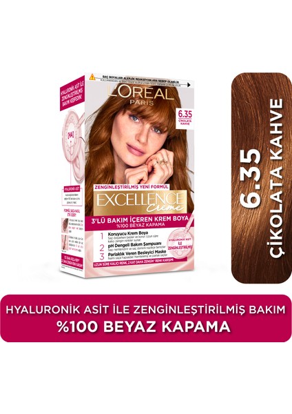 L'Oréal Paris Excellence Creme Saç Boyası - 6.35 Çikolata Kahve