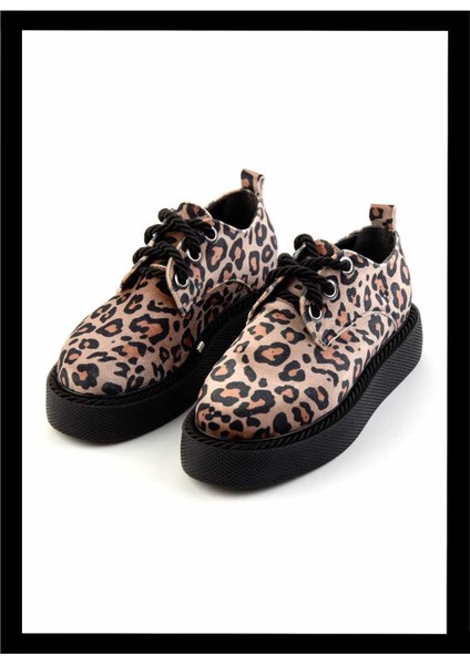 Leopar Süet Kadın Casual Ayakkabı K01192181002
