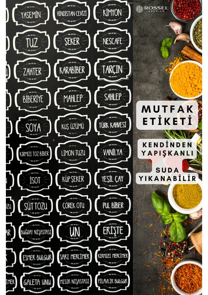 Kapağı Kendinden Kaşıklı 300 ml 12'li Baharatlık Seti Etiketli