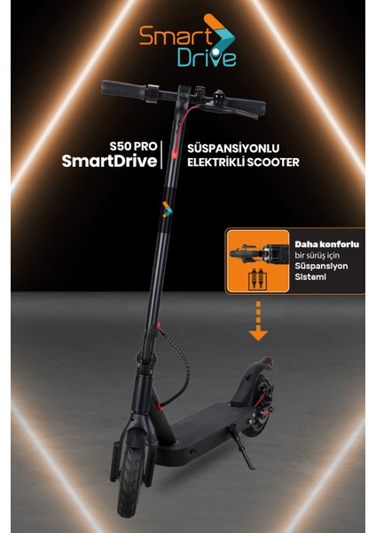 S50 LED Ekranlı Patlamaz Tekerlekli Fırçasız Motorlu Farlı Katlanabilir Taşınabilir Süspansiyonlu Elektrikli Scooter fırsatları