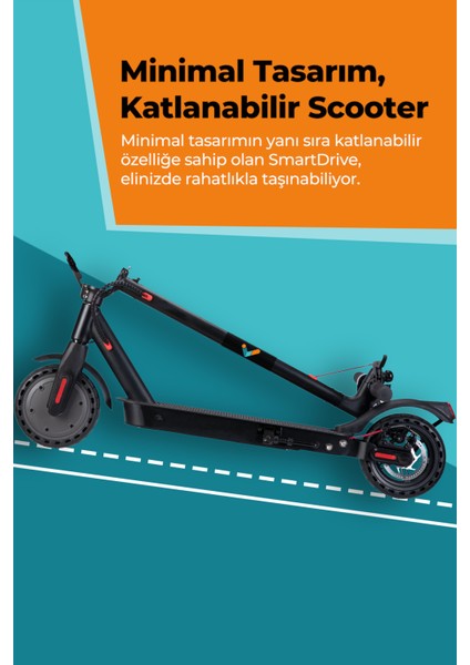 S50 LED Ekranlı Patlamaz Tekerlekli Fırçasız Motorlu Farlı Katlanabilir Taşınabilir Süspansiyonlu Elektrikli Scooter modelleri