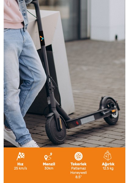 S50 LED Ekranlı Patlamaz Tekerlekli Fırçasız Motorlu Farlı Katlanabilir Taşınabilir Süspansiyonlu Elektrikli Scooter