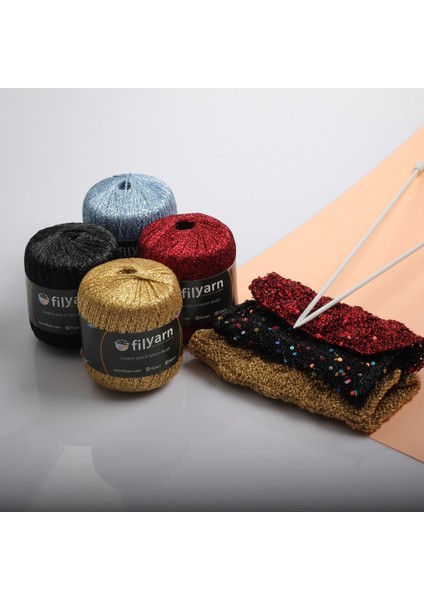 Acı Kahve Starz Örgü Ipi, Amigurumi Ipi, Simli Örgü Ip, Punch Ipi(Panç)