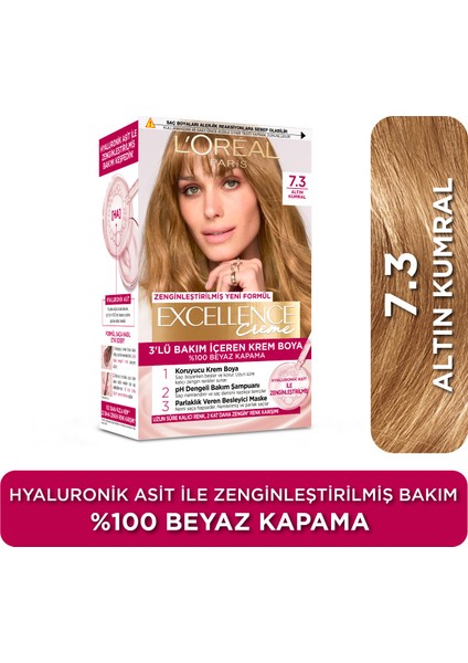 L'Oréal Paris Excellence Creme Saç Boyası - 7.3 Altın Kumral