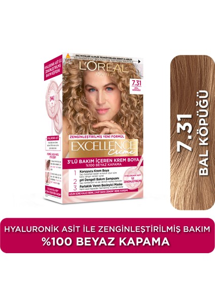 L'Oréal Paris Excellence Creme Saç Boyası - 7.31 Bal Köpüğü