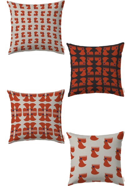 Klasik 4’lü Kırlent Kılıf DS14