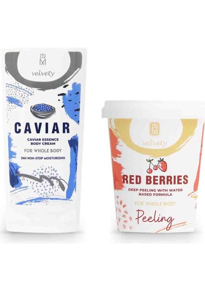 Body Peeling Red Berries 400 ml + Body Cream Caviar 250 ml