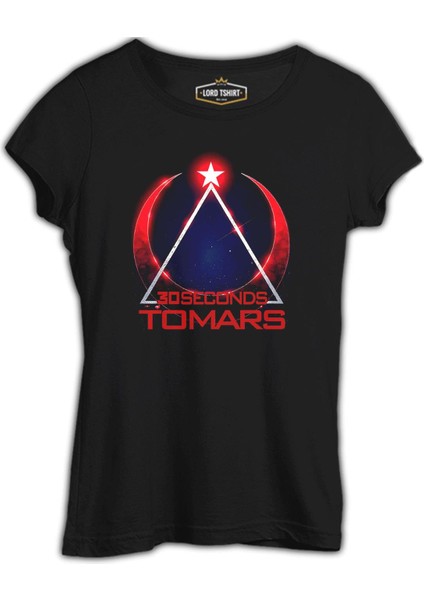 30 Seconds To Mars - Türkiye Siyah Bayan Tshirt