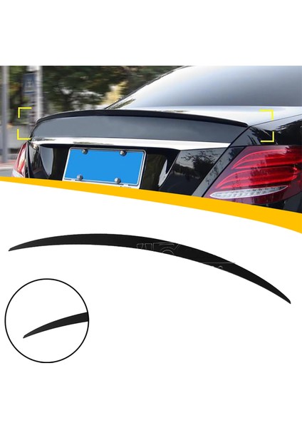 Mercedes E W213 Bagaj Üstü Spoiler Parlak Siyah Spoyler Plastik Ithal 2016+