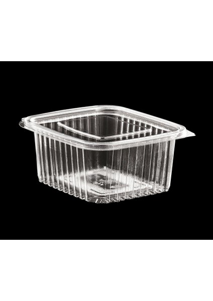 Plastik Kapaklı Kase Saklama Kabı Sızdırmaz Kap 375 cc 100 Adet