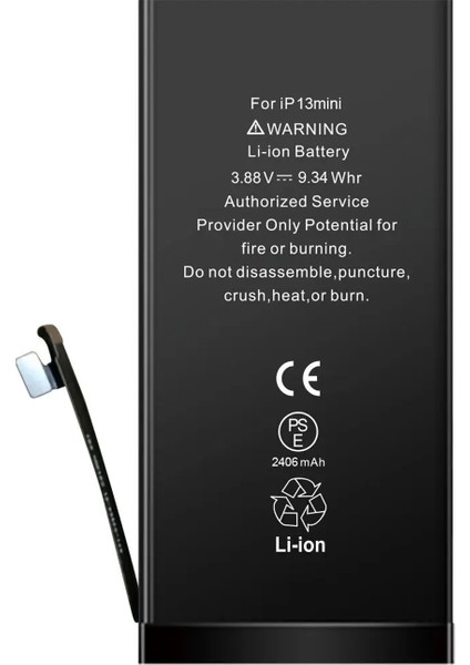 iPhone 13 Mini Uyumlu Teknonet Batarya (Siyah) NT-110175