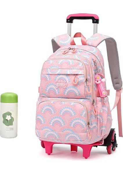 Schoolbag Roller Öğrenci Sırt Çantası ve 200ML Paslanmaz Çelik Termos Bardak Kombinasyonu (Yurt Dışından)