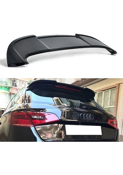Audi A3 8V Hb Spoiler Parlak Siyah Spoyler Plastik Ithal 2014-2019