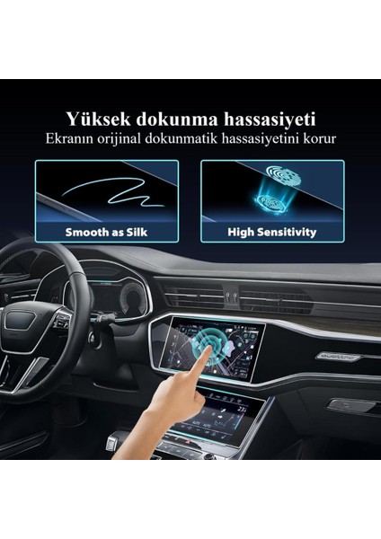 Audi Q7 Ekran Koruyucu Set Multimedya Kumanda Gösterge Klima
