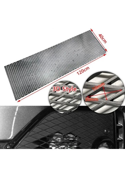 Seat Zigzag Dizayn 3D Style Abs Plastik Panjur Teli 120X40 cm Siyah