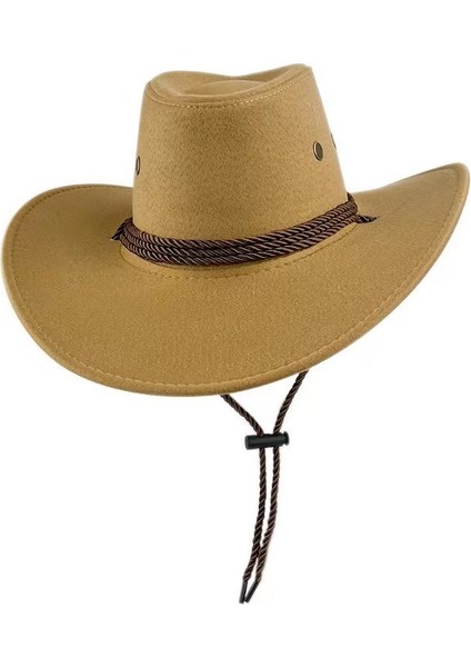 Batı Kovboy Şapkası Süet Unisex Güneş Şapkası (Yurt Dışından)