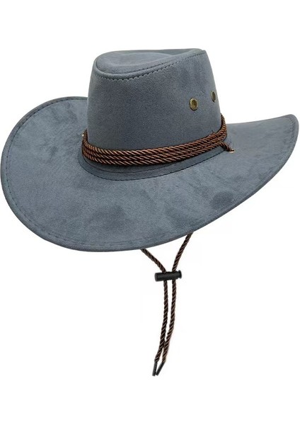 Batı Kovboy Şapkası Süet Unisex Güneş Şapkası (Yurt Dışından)