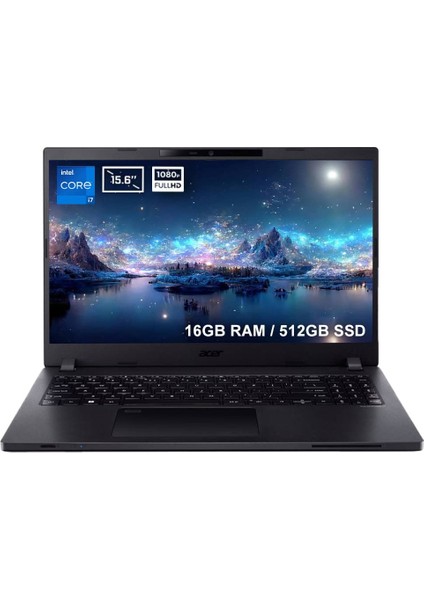 ACER TravelMate P2 NX.VVREY.001 TMP215 Intel Core i7-1255U 16GB DDR4 512GB SSD 15.6 inç Full HD Linux Laptop