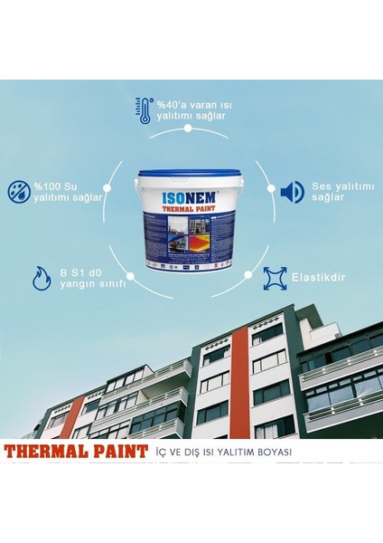 Thermal Paint İç Ve Dış Cephe Isı Yalıtım Boyası 5 Lt