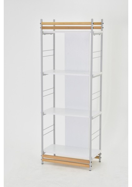 Rafito Metal & Ahşap Bohem 4 Raflı Mdf Çok Amaçlı Mutfak Rafı - 30*160 cm