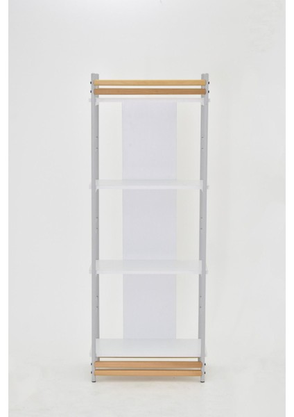 Rafito Metal & Ahşap Bohem 4 Raflı Mdf Çok Amaçlı Mutfak Rafı - 30*160 cm