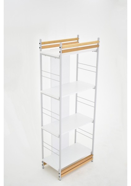 Rafito Metal & Ahşap Bohem 4 Raflı Mdf Çok Amaçlı Mutfak Rafı - 30*160 cm