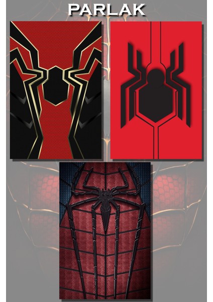 Marvel Spider Man Film Logo Sembol Poster Seti (5'Li Set), Duvar Kağıdı/ Li Baskı