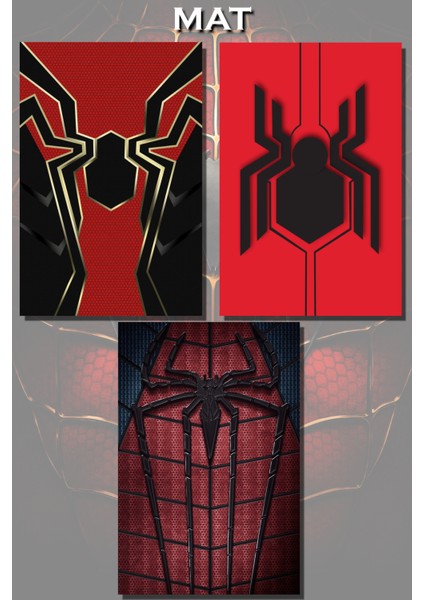 Marvel Spider Man Film Logo Sembol Poster Seti (5'Li Set), Duvar Kağıdı/ Li Baskı