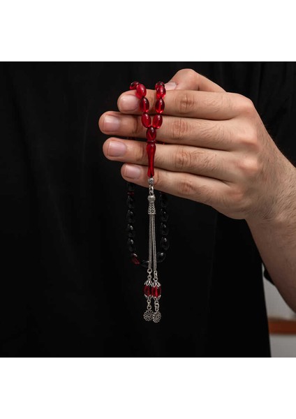 Gümüş Püskül Sıkma Kehribar Tesbih fiyatları