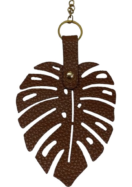 Deri Yaprak Çanta Süsü 10*19 cm YML21