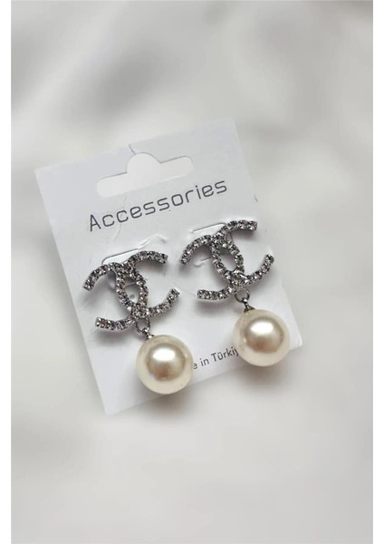 Incili Taşlı Chan Küpe Silver