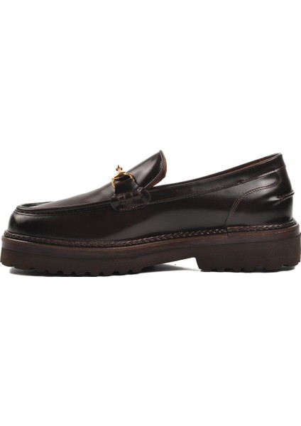Premium 7710 Kahve Açma Hakiki Deri Erkek Loafer Ayakkabı