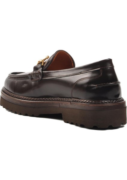 Premium 7710 Kahve Açma Hakiki Deri Erkek Loafer Ayakkabı