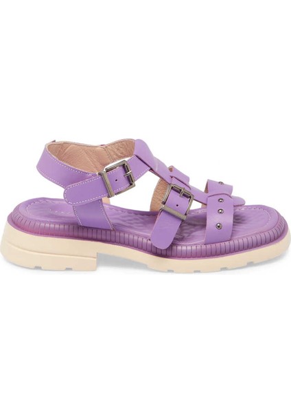 Lila Hakiki Deri Kadın Sandalet - K24Y1SN67156-S1T modelleri