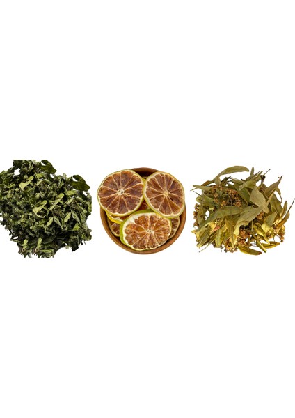 Nane Limon Ihlamur Kurutulmuş Limon 25 Gram, Yaprak Nane 10 Gram, Ihlamur 15 Gram