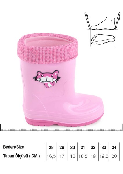 Kız Çocuk Kışlık Pvc Içi Sıcak Astarlı Su Geçirmez Yağmur Bot Çizme fiyatları