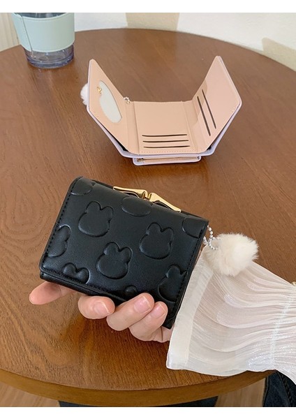 Cüzdan Kart Tutucu Pu Malzeme Deforme Edilmesi Kolay Değıl Tavşan Desenli Düz Renk Stili, Mor (Yurt Dışından) fiyatları