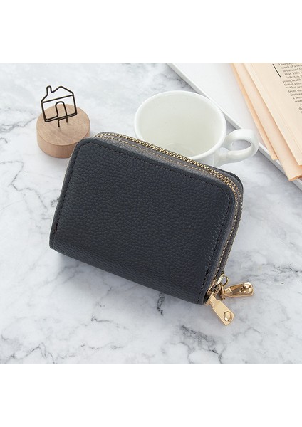 Cüzdan Kart Tutucu Pu Malzeme Kentsel Iş Tarzı, Gri (Yurt Dışından)