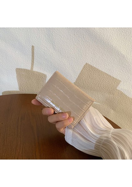 Cüzdan Kart Tutucu Pu Malzeme Taş Desen Stili, Haki (Yurt Dışından)