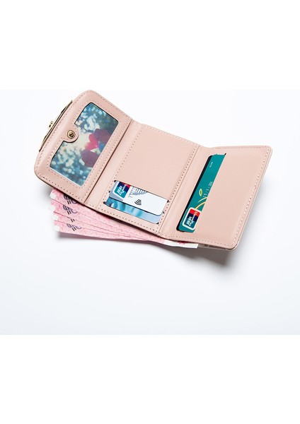 Cüzdan Kart Tutucu Taşınabilir Mektup Baskı Stiliyle Kontrast Oluşturan Pu Malzeme, Siyah (Yurt Dışından) fiyatları