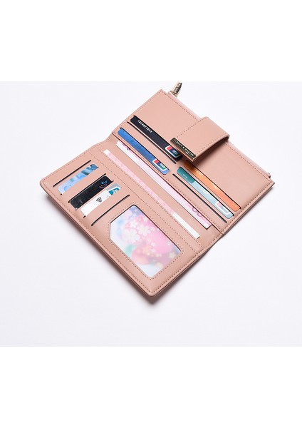 Cüzdan Kart Tutucu Taşınabilir Pu Malzeme Düz Renkli Basit Mektup Baskı Stili, Mavi (Yurt Dışından) fiyatları