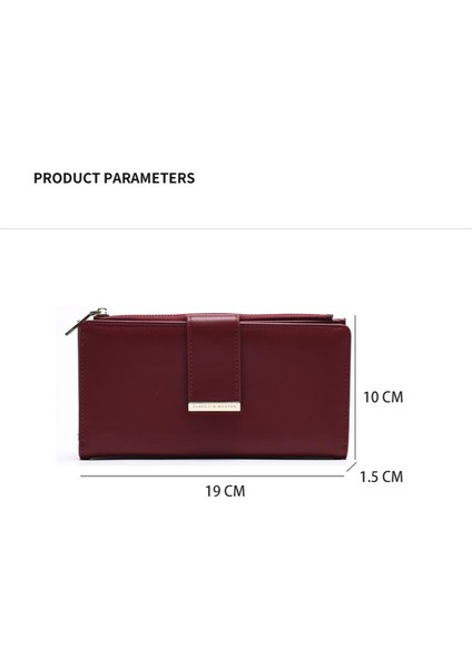 Cüzdan Kart Tutucu Taşınabilir Pu Malzeme Düz Renkli Basit Mektup Baskı Stili, Mavi (Yurt Dışından) modelleri